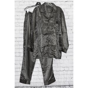 Robert Louis Luxurious Silk Men‘s Printed Pajama Set Size M NWT